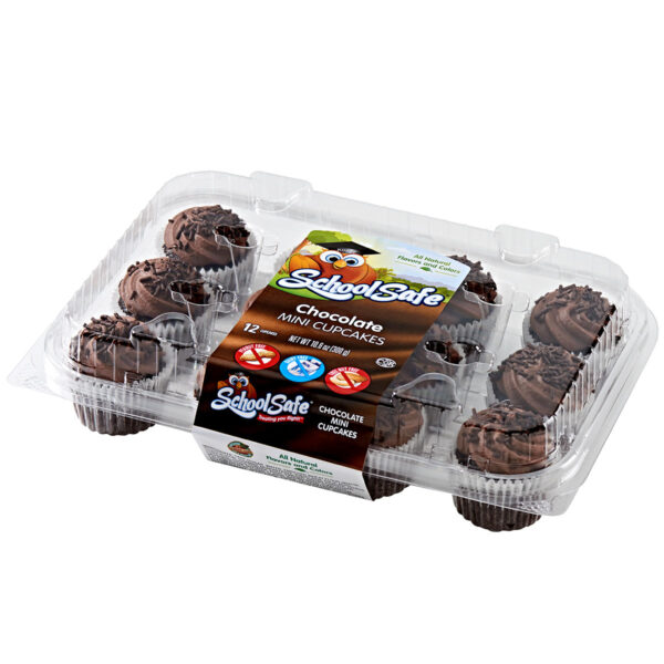 School Safe - Chocolate Cupcakes - 12 pack tray - Dairy free - Peanut free - Tree nut free