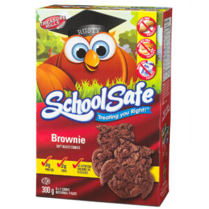 School Safe - Brownie Soft-baked Cookies - Dairy free - Peanut free - Tree nut free - 6 X 2 pack box