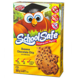 School Safe - Banana Chocolate Chip - Soft-baked Cookies - Dairy free - Peanut free - Tree nut free - 6 X 2 pack Box