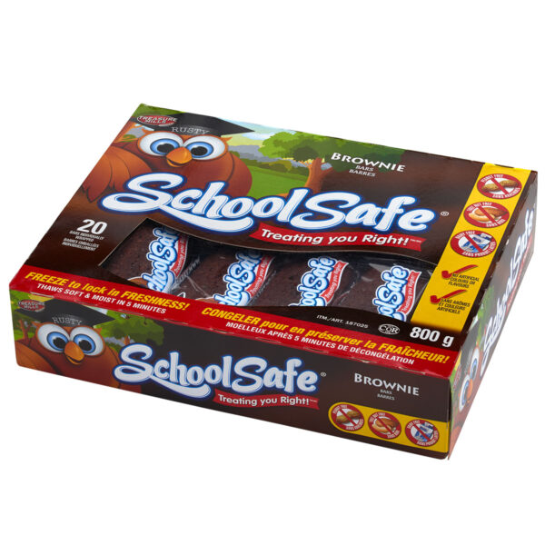 School Safe - Brownie Bars - Dairy free - Peanut free - Tree nut free - 20 pack box