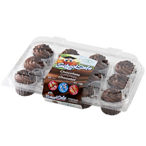 School Safe - Chocolate Cupcakes - 12 pack tray - Dairy free - Peanut free - Tree nut free