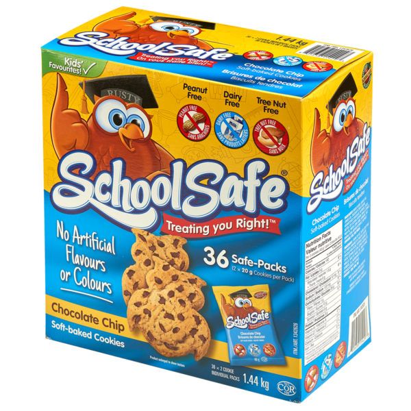 School Safe Chocolate Chip Soft-baked Cookies 36-pack